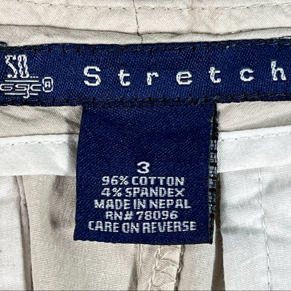 So Stretch Sz 3 khaki capri pants, slits on sides, thin waistband, pockets, EUC - Picture 10 of 10